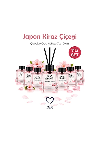 Rosie Japon Kiraz Çiçeği 7'li Çubuklu Oda Kokusu Seti 7 X 100 Ml Sakura Esintisi