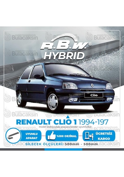 Renault Clio 1 Ön Silecek Takımı (1994-1997) RBW Hibrit