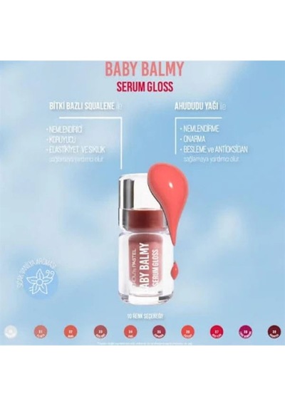 Pastel Baby Balmy Serum Gloss No:34 Vibe 01