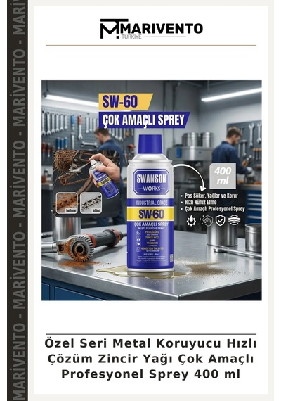 Özel Seri Metal Koruyucu Hızlı Çözüm Zincir Yağı Çok Amaçlı Profesyonel Sprey 400 Ml