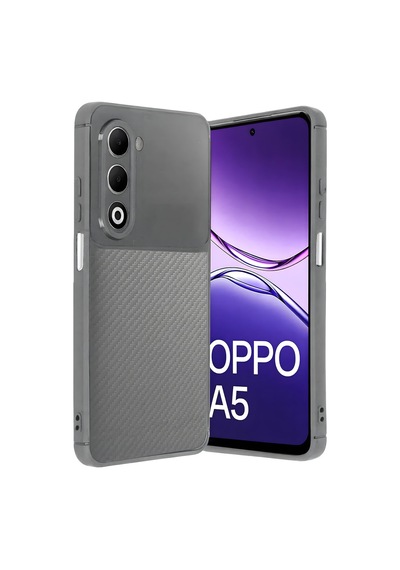 Oppo A5 4g Uyumlu Auto Focus Karbon Kapak - Gri