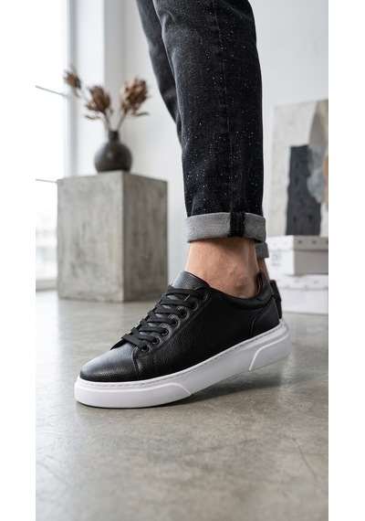 Boa Blf-010 Erkek Sneaker Günlük Casual Spor Ayakkabı Siyah Beyaz Taban
