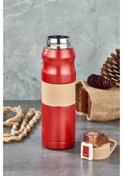 Cooker 700 Ml Paslanmaz Çelik Matara Termos Yk1204 Kırmızı