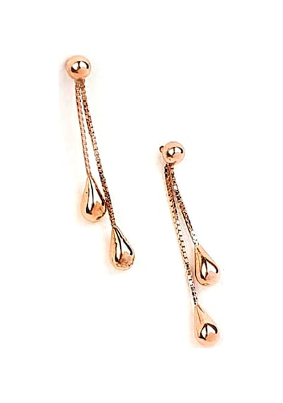 Italyan Tasarımı Gümüş Rose Modern Küpe N11.60864
