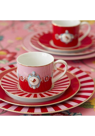 Pip Studio Kırmızı Pembe Porselen Çay Fincanı 200 Ml