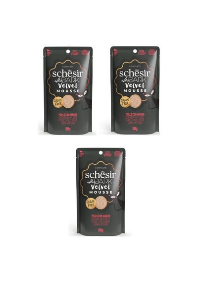 Schesir After Dark Tavuk Ve Sığır Etli Pouch Mousse Kedi Yaş Mama 80 Gr. X 3 Adet