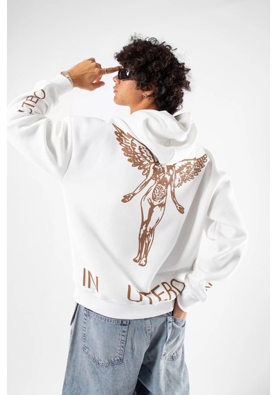 Nirvana Sırt Baskılı Unisex Oversize Beyaz Beyaz