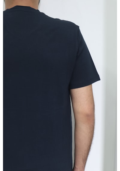 Santa Dmctekstil Erkek Düz Spor Kesim Kalıbı Rahat V Yaka T-shirt Lacivert