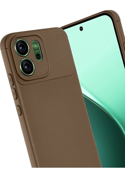 Newface - 620 - Oppo Reno 14f Auto Focus Karbon Kapak - Kmrsfres - - Kahverengi