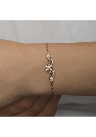 Casera's Gümüş Rose Kelebek Kadın Bileklik Csr2184632 Gümüş