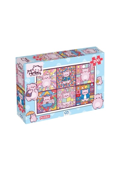 Pembe Kedi Puzzle 200