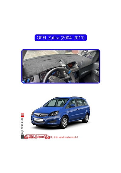 Opel Zafira 2004-2011 Torpido Koruma Halısı Mavi Kenar