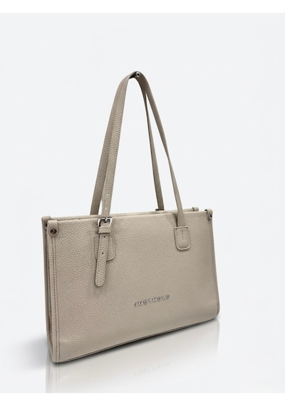 Just Polo Kadın Yeni Sezon Yumuşak Deri Büyük Boy Fermuarlı Lüks Tasarım El Çantası Shopper Taş