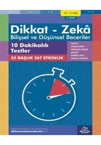 Dikkat Zeka - Bilişsel ve Düşünsel Beceriler 10-11 Yaş 10 Dakikalık Testler - Alison Primrose - Dikkat ve Zeka Akademisi