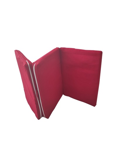Viphomeconceptltd Tek Kişilik Katlanır Yer Yatağı Sünger Yatak Kırmızı 80X180 Cm