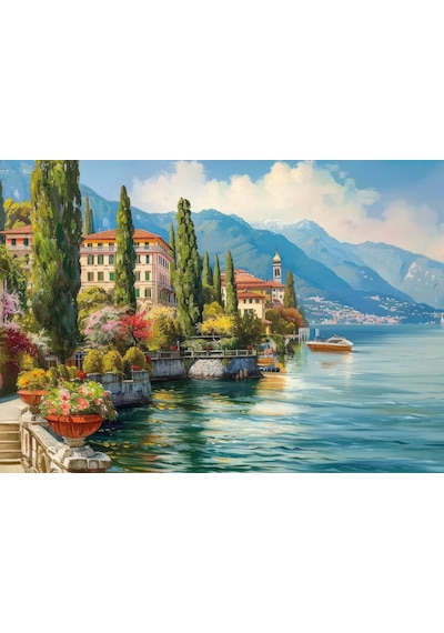Ks Games 1000 Parça İtalya Manzarası Puzzle - Jin Park