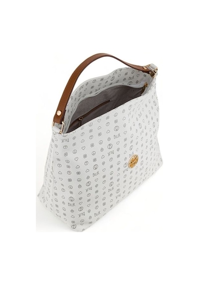 Bilik Deri Monogram Beyaz/taba Kadın Omuz Çantası Nv 1003-mn 001