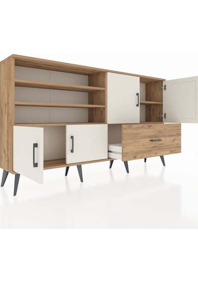 Arges Konsol 5 Raflı Tek Çekmeceli 4 Kapaklı 176x30x99 Çam-aytaşı Çam-aytaşı/çam Arges Konsol 5 Raflı Tek Çekmeceli 4 Kapaklı 176x30x99 Çam-aytaşı Çam-aytaşı/çam