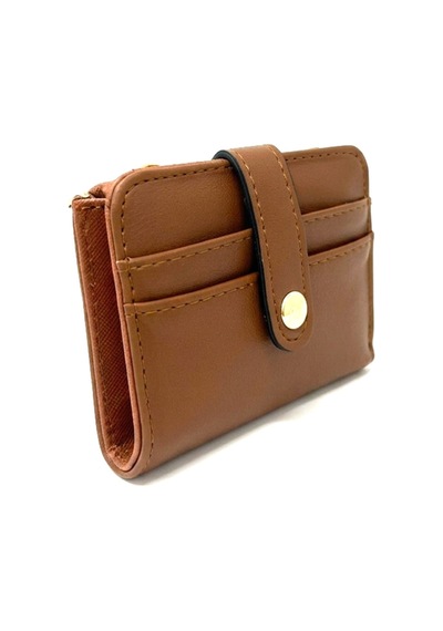 Sanmorris Minimalist Tasarım Çıtçıtlı Kadın Cüzdan Ve Kartlık Taba