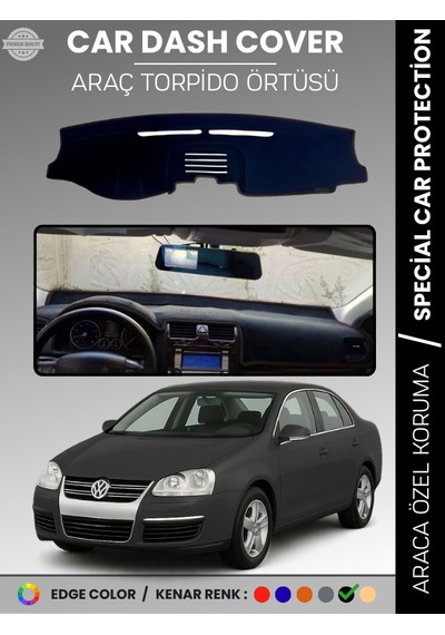 Volkswagen Jetta 2007-2011 Torpido Örtüsü Ön Göğüs Koruma Tam Uyum Çatlamayı Önler - 127 Stiloto