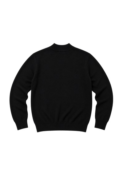 Battalmoda Erkek Büyük Beden Siyah Yarım Balıkçı Triko Kazak 3xl-4xl-5xl-6xl