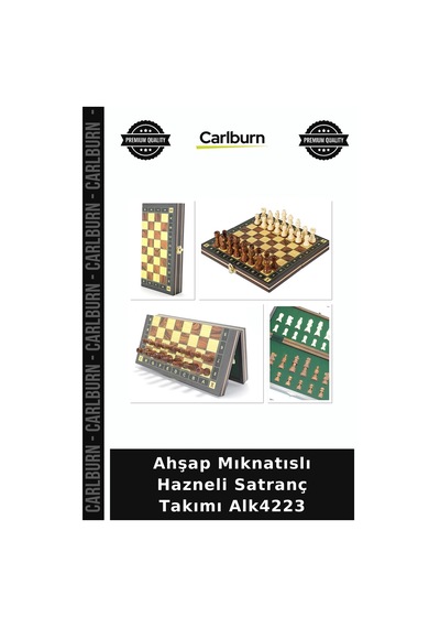 Özel Üretim Strateji Oyun Hobi Ahşap Mıknatıslı Hazneli Satranç Takımı Alk4223