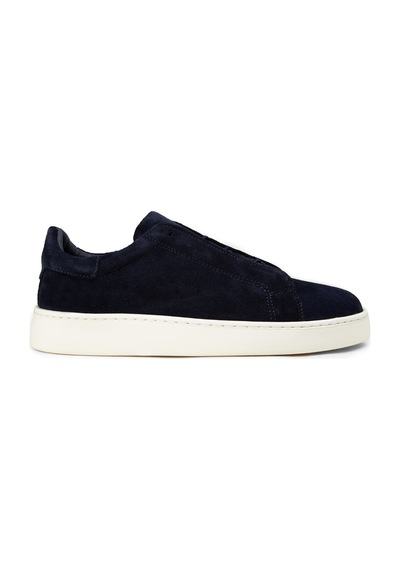 Deery Erkek Gizli Bağcıklı Hakiki Süet Lacivert Sneaker - 04444mlcve02