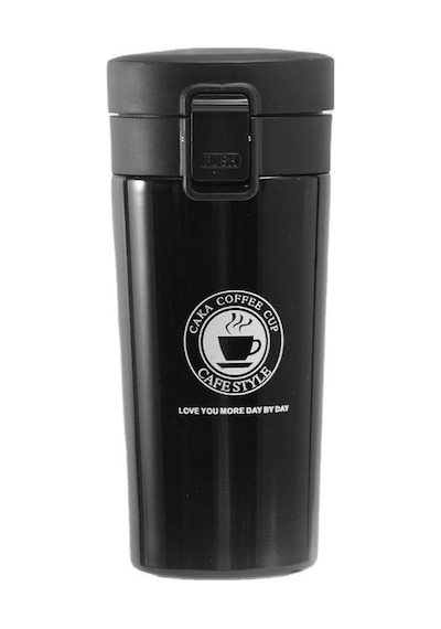 Kilitli 304 L Çelik Siyah 500 ml Kahve El Termos Mug cin406sy Kilitli 304 L Çelik Siyah 500 ml Kahve El Termos Mug cin406sy