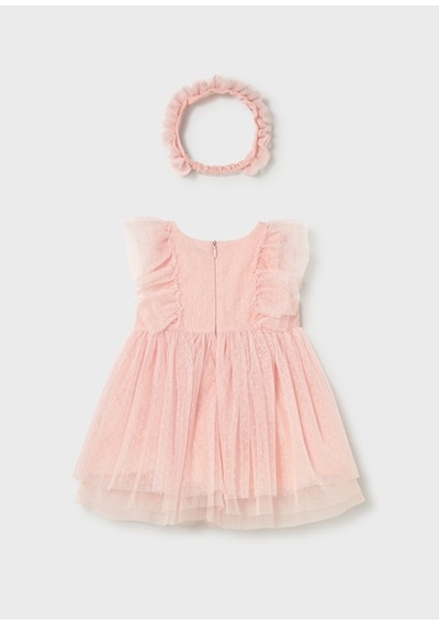 Mayoral Kız Bebek Saç Bandı Ve Tül Elbise Set Pembe - 01905