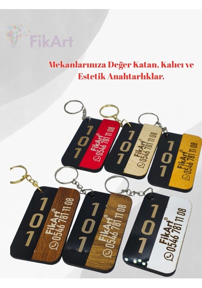 5 Adet Kişiselleştirilebilir Otel Anahtarlığı, Butik Otel, Bungalov Otel, Pansiyon, Yurt