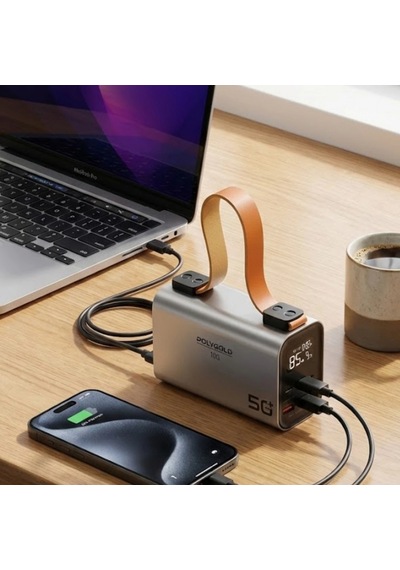 50000 Mah Powerbank Led Dijital Göstergeli, Süper Hızlı Şarj Ve Çoklu Usb Çıkışlı Renkli
