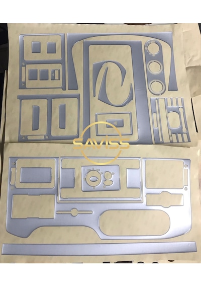 Ford Transit Jumbo 2006/2013 Full Set, Gümüş Gri Konsol Maun Kaplama (Gümüş Gri)