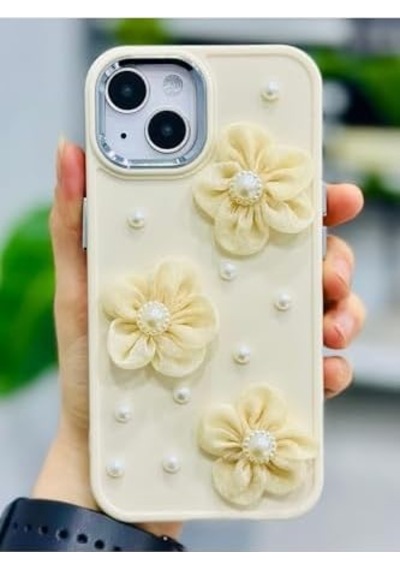 Iphone 13-14 Ve 15 İle Uyumlu Tül Çiçek Oyuncak Tasarımlı Esnek Silikon Kılıfı