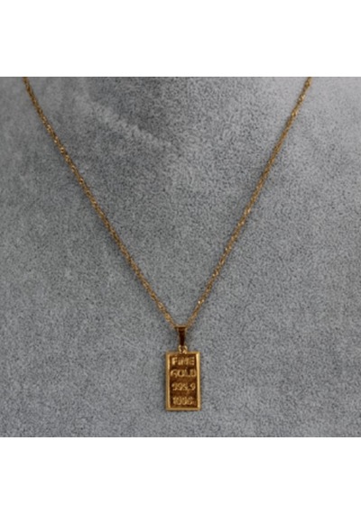 Altın Ku Lc E Tasarımlı Kolye Zincir Dahil 01 - Gold