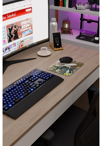 Baizhu Genshin Impact Anime Gacha V4 - 22x18 Gaming Mouse Pad Fare Altlığı