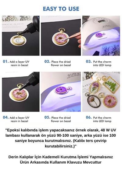 Sirius Uv Reçine Sert Tip-hızlı Kürlenen 100 Ml 136w Uv Epoksi Kurutucu Seti