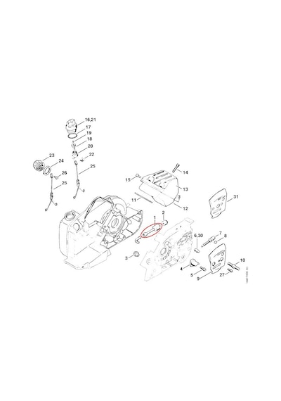 Stihl 1106-647-9404 Yağ Hortumu - Stihl Ms380. Ms381