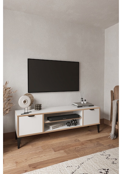 Sarmobi Arden 2 Kapaklı Tv Ünitesi Beyaz