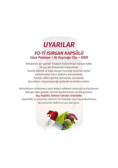 Gökçek Şifa Fo-Ti 1000 MG Isırgan Kapsül 60 Kapsül