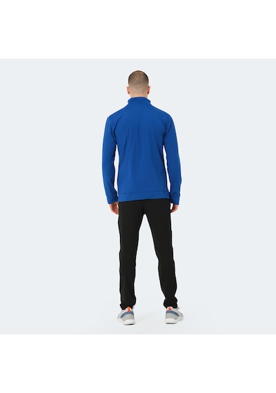 Slazenger OPRAH Erkek Fermuarlı Dik Yaka Cepli Saks Mavi Eşofman Takımı