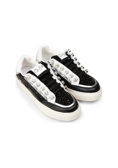 Deery Kadın Hakiki Süet Siyah Taş Detaylı Sneaker - 26273zsyhc01