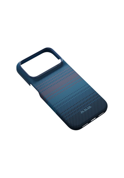 Apple iPhone Uyumlu 18 Pro Max Kılıf M-safeli Aramid Karbon Fiber Pitaka Moonrise 2.0 Nights Seri Kapak Lacivert