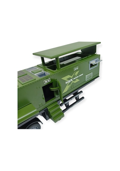 Metal Tır 1:24 - Sesli Işıklı Karavan Tır 39 Cm - Yeşil Çok Renkli
