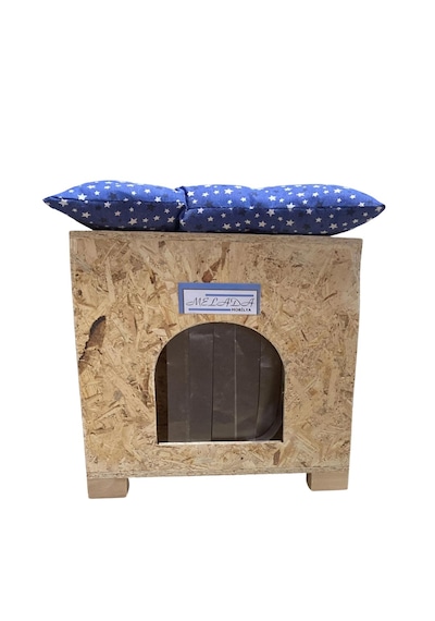 Reyo Kedi Evi Dış Ortam Uygun Ahşap Osb Minderli 40 x 37 x 34 CM CAT47M