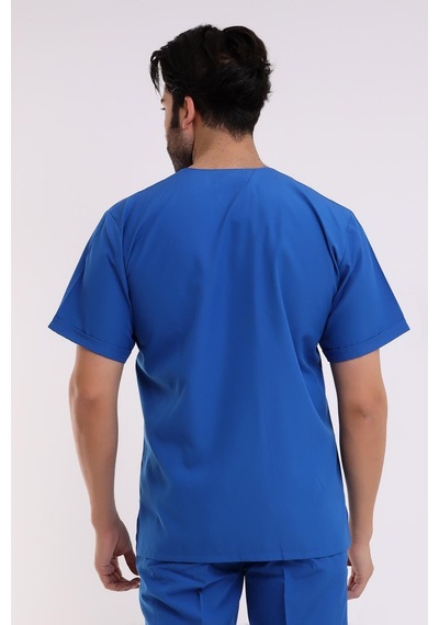 Zarf Yaka Erkek Tek Üst - 56 Saks Mavi-6356