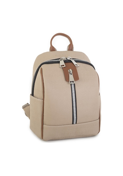 Nas Bag Büyük Boy Geniş İç Hacim Kadın Sırt Çantası Kum Taba Gofraj Çok Renkli