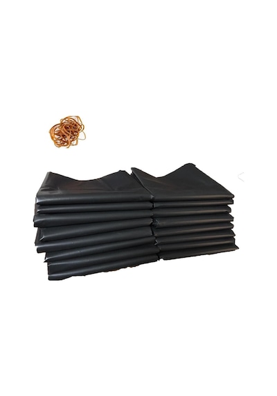 5 Adet 80x110 Cm Siyah Lastikli Ultra Kalın Battal Boy Ev Taşıma Poşeti Taşınma Nakliye Çuvalı Siyah