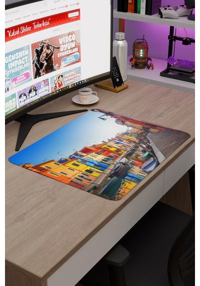 Venedik İtalya V5 48x40 Xl Gaming Kauçuk Kaymaz Taban Mouse Pad Fare Altlığı