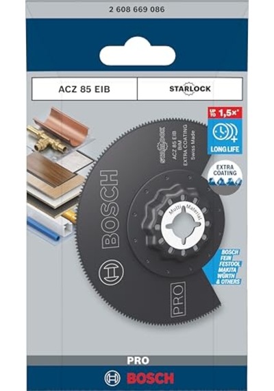 Bosch 1x Pro Acz 85 Eıb Starlock Testere Ucu Demir İçermeyen Metaller, Dolu Laminant Vinil, Pvc, Ø 85 Mm, Professional Aksesuar Çok Fonksiyonlu Makine