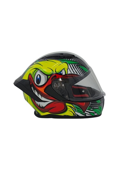 Arwic Çocuk Fullface Motosiklet Kaskı Ar931 Duck Güneş Vizörlü Ece-r 22.06 Siyah